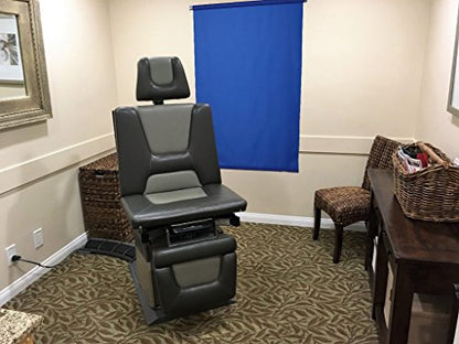 Royal Blue 2.5' x 5' Rollup Backdrop System – Wall, Ceiling, or Door Mounted Spring-Powered Background for Dermatology, Med Spas & Aesthetic Photography - color: Chromakey Blue (Royal)