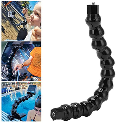 Milltrip Flexible Arm Mount Monopod, Gooseneck Camera Mount, 12-Section Adjustable Sports Camera Holder, 1/4in Screw Holes, for Action Cameras, Surfing, Cycling, Rock Climbing