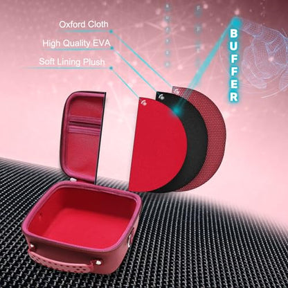XANAD Hard Camera Case Bag Compatible with Canon EOS Rebel T7/ T100/ R50/ R50 V/RP/ R8/ R6 Mark II/ R7/ R10 DSLR Mirrorless Cameras, for Canon Sony Kodak Panasonic Nikon DSLR Mirrorless Camera, Red - color: Wine Red