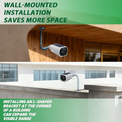 1PCS Aluminum Alloy Bent Tube 9.4IN Camera Mount for eufyCam 2C/2C Pro, 3C/S300, Adjustable Wall Mount Brackets Indoor/Outdoor - size: 9.4 inch 1PCS