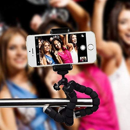 Acuvar Flexible Phone Tripod Stand, Mini Portable Smartphone Tripod with Adjustable Holder for iPhone & Android, Lightweight Tripod for Vlogging, TikTok & YouTube - style: Tripod + Smartphone Mount