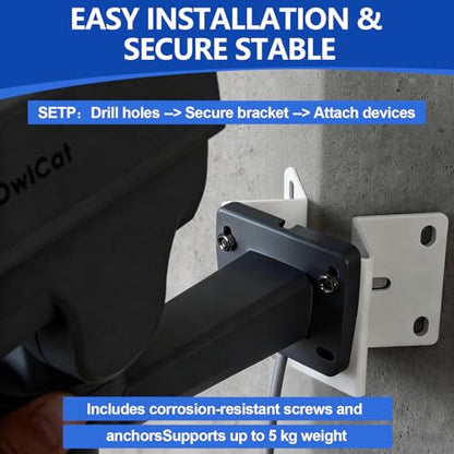 Security Camera Mount Kit, Corner Mount Bracket for Security Cameras, CCTV Surveillance Camera Holder Adapter Compatible with Eufy, Reolink, Tapo and AOSU PTZ Cameras, White (1 Pack) - size: 1 Pack