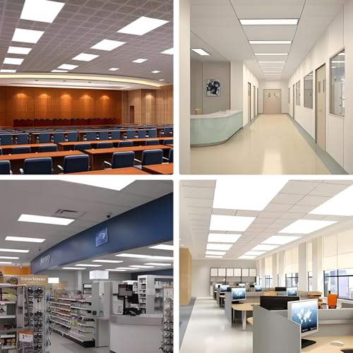 8 Pack Fluorescent Light Diffuser Panel for Drop Ceiling Light, 46.5" x 22.5" x 0.2" Replacement Ceiling Light Sheet Polycarbonate Fixture Panels for Classroom Office Home Hospital (White)