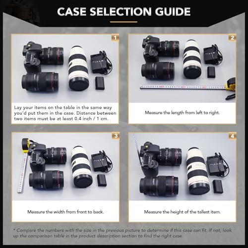 Lykus HC-5120 Waterproof Hard Case with Wheels and Customizable Foam, Interior Size 20.3x11.3x7.3 inch, Suitable for camera, lens, drone, mic, flashlight, projector, electronics, tools, and more