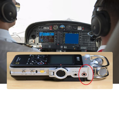 Audio Recorder Adapter for GA Aviation Pilot Headsets, Smartphone and Aircraft Cockpit Voice Recorder