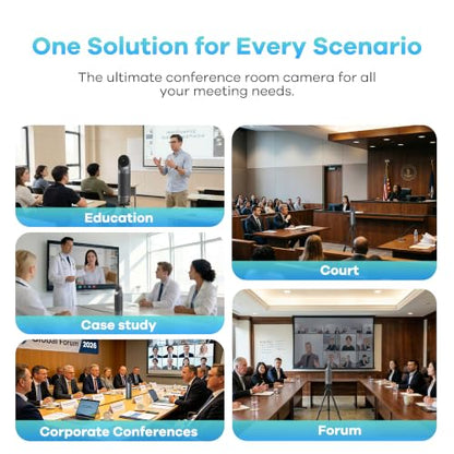 KanDao Meeting PRO 2 4K HDR Video Conference Camera with SmartNote,360 Degree, Auto Tracking, Noise-Canceling Mics, Works with Zoom, Teams & More(Real-Time Translations/Meeting Summary/Content Recap) - color: Black-Grey