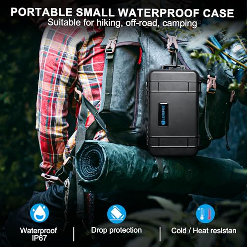 Lekufee Travel Waterproof Hard Case for DJI Osmo Mobile 8, Osmo Mobile 7P / 7 Gimbal Stabilizer and Accessories(Case & Bag Only)