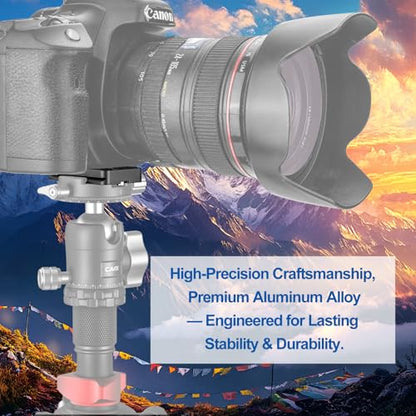 CAVIX PU-60 Aluminum Alloy Universal Arca-Swiss Quick Release Plate– Includes 1/4″-20 Screw, Compact & Lightweight (37g) for DSLR/Mirrorless, Tripods, Monopod, Gimbals & Ball Head - size: 60mm