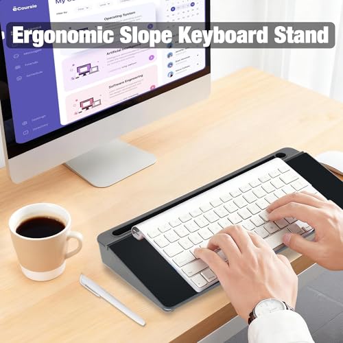 Glass Desktop Whiteboard 15.8×7”, Dry Erase Note Memo Board, Desk Organizer with Storage for Office, Home, Study, Black - color: Black Basic
