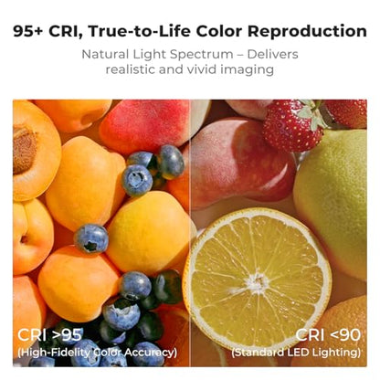 K&F CONCEPT 12W Portable RGB Camera Video Light, 5000mAh CRI95+ 2700-7500K | Rechargeable LED DSLR Lighting 13 Effects with OLED Screen, Cold Shoe, 1/4'' Screw Mount for Content Creator Photography