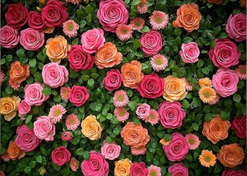 Floral Backdrop for Photography Mother's Day Backdrop Wedding Backdrops Spring Flower Photography Backdrop Backdrops for Photographers Studio Props 10X8FT 049 - size: 10 x 8ft