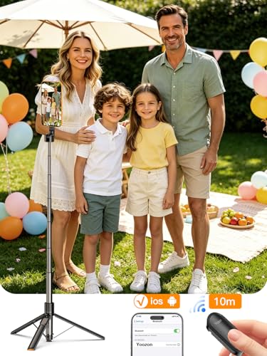 for Mag Safe Tripod for iPhone, 360° Angle for Front & Rear Shooting, 65” Selfie Stick for iPhone Android with Remote & Metal Ring,Magnetic Tripod Stand for Video Recording Travel Vlog Live Streaming