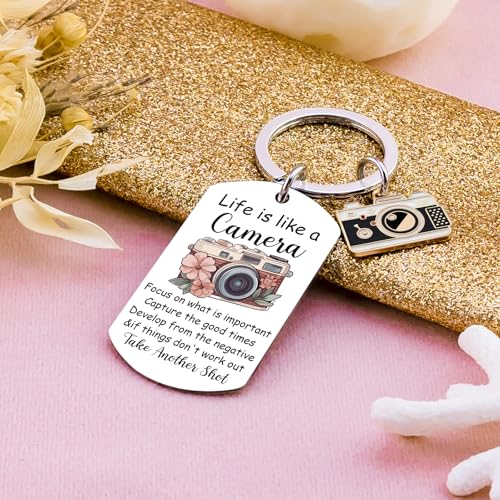 Ibiwe Photographers Gifts Camera Keychain Cool Gifts for Photographers Women Men Photograph Lovers Gift Unique Birthday Christmas Wedding Thank You Gift
