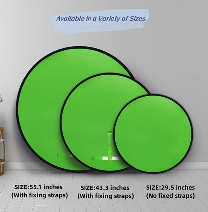Portable Green Screen Chair 43.3in – Double Sided Foldable Greenscreen Backdrop with Stand, Chroma Key for Streaming Games, Zoom Calls & Photography - size: 43.3×43.3 inches