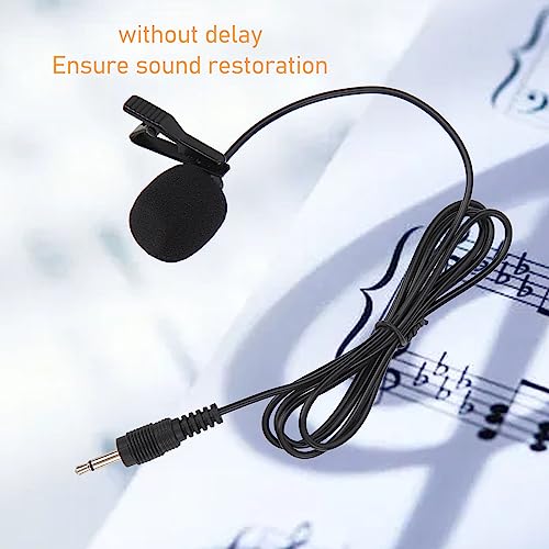 Lavalier Microphone, 2PCS Noise Cancelling Clip on Omnidirectional Condenser Mic for 3.5mm Laptop Recording