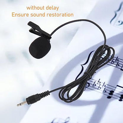 Lavalier Microphone, 2PCS Noise Cancelling Clip on Omnidirectional Condenser Mic for 3.5mm Laptop Recording