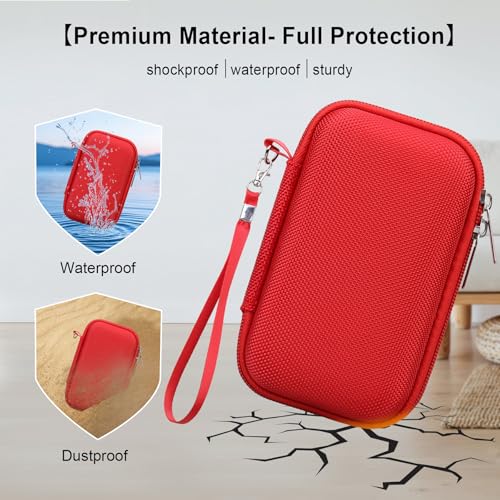 Case for Sony ZV-1F/ ZV-1/ ZV-1 II/Sony RX100 VII/ RX100 III Digital Camera | Sony ZV-1F/ ZV-1/ ZV-1 II/ RX100 VII Digital Camera Carrying Case, Hard Travel Protective Bag, Pocket fits Accessories, Red - color: Red