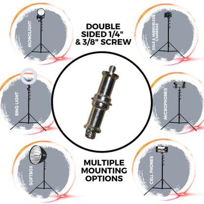 Glide Gear TST 12 12-Foot Tripod Stand – Air-Cushioned Telescoping Sections, Heavy-Duty Aluminum Construction, Adjustable Height, Supports Cameras Up to 4 lbs - Stabilization Kit Included - size: TST 12 - 12 Ft. Tripod