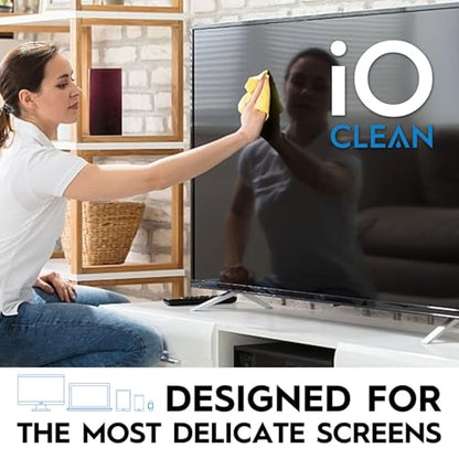 Screen Cleaner Spray (16oz+16oz) – Best Large Cleaning Kit for LCD LED OLED TV, Smartphone, iPad, Laptop, Touchscreen, Computer Monitor, Other Electronic Devices – 2 Microfiber Cloths and 4 Nozzles - size: 32 Fl Oz (Pack of 2)