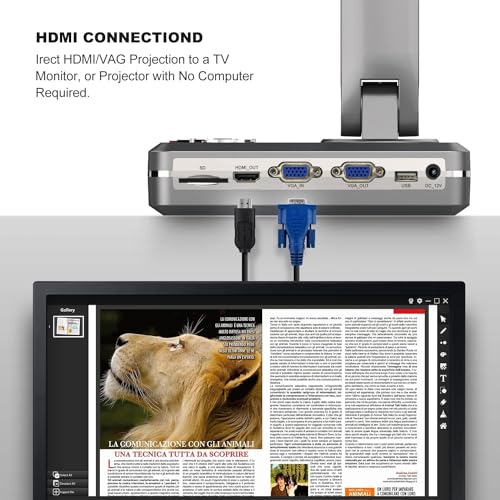 JOYUSING WiFi/USB/VGA/HDMI Four Mode 8MP Wireless Document Camera with 7200mAh Battery for Teachers, Mac, Windows, Compatible, Online Teaching, Distance Learning and Web Conferencing