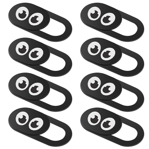 Amabro 8PCS Webcam Cover Slide, Thin Phone Camera Cover Laptop Computer Camera Cover Slide Blocker Slider Lens Cover Protector Protect Privacy Security Fits Desktop PC Tablet Pad(Eye) - color: Eye