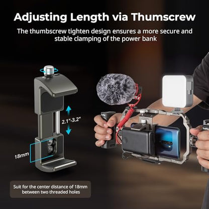 SMALLRIG Power Bank Holder, Power Bank Clamp Mount for Camera, Compatible with Width Range 2.1"–3.3" and Thickness Range 0.6"–1" Power Banks2790 - size: 81.5mm x 30mm x 35mm