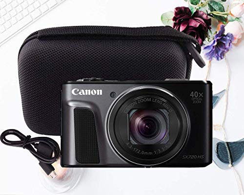 Hard EVA Travel Case for Canon PowerShot SX720 SX620 SX730 SX740 G7X G7X Mark III G7X Mark II Digital Camera (black) - color: black