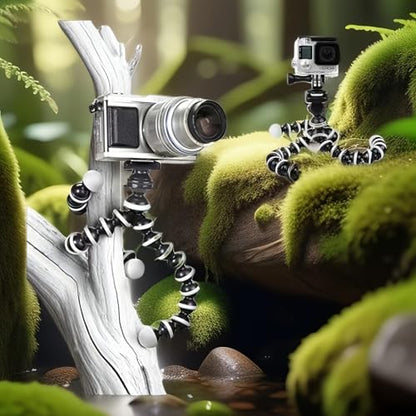 Phone Mini Tripod, Premium Flexible Mobile Phone Tripod Stand Compatible with Smartphone, Small Digital Camera, Black