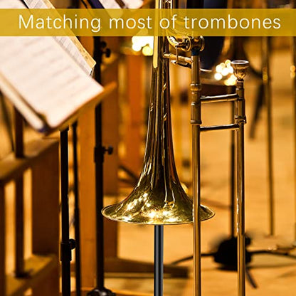 EASTROCK Trombone Stand, Retractable Height Adjustment, Triangular Stable Construction for Standard-sized Trombone