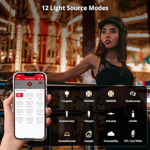 GVM 100W LED Video Light,Professional Photography Lighting Portable Continuous Output Lighting 2700K~6800K,18500 lux@1m with Standard Reflector for Studio Photography
