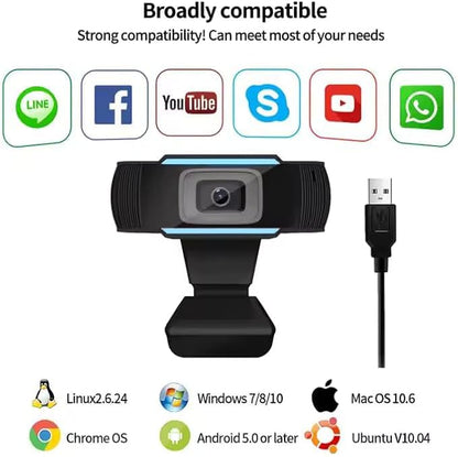 TruVoice Voicepro 20 Headset and Webcam Bundle (Includes Double Ear USB Headset and 1080P Webcam) All-in-One Combination