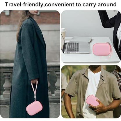 Leayjeen Hard EVA Camera Case Compatible with Canon PowerShot ELPH/IXUS, Kodak Pixpro FZ55/FZ45, Nikon Coolpix, Small Digital Camera, Shockproof Protective Camera Bag with Hand Strap-Pink(Case Only) - color: Pink