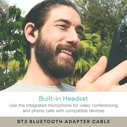 MEE audio M6 PRO Musicians' In-Ear Monitors Wired + Wireless Combo Pack: Includes IEMs, 2 Audio Cables and BT3 Hi-Res Bluetooth Audio Adapter w/aptX, LDAC, Auracast Support, & Built-In Headset (Black) - color: Black, style: IEMs + Bluetooth Adapter