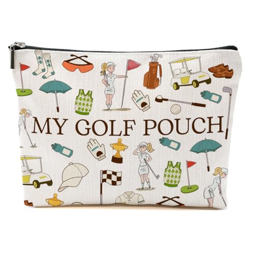 My Golf Pouch Makeup Bag for Women, Golf Gift for Women Cosmetic Bag | Travel Organizer Toiletry Accessories, Golf Lover Gifts for Women Friends, Christmas Birthday Gift - color: Multicolor 1415