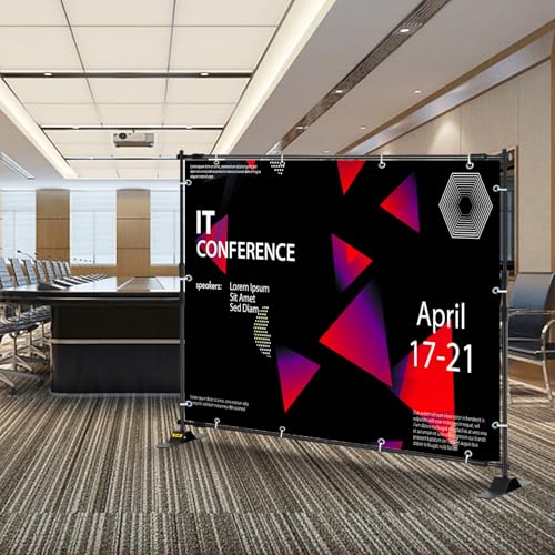 VEVOR Backdrop Stand 10 x 8 Ft, Height Adjustable Background Stand with 1 Carrying Bag, Photo Backdrop for Party Wedding Studio Trade Show - size: 10 x 8 Ft
