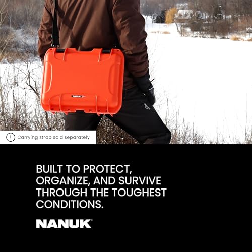 NANUK 920 Hard Case – Waterproof Travel Hard Case with Customizable Cubed Foam, 16.7” x 13.4” x 6.8”, Dustproof & Impact-Resistant, Airline Carry-On Approved – Orange - color: Orange, style: Standard Foam