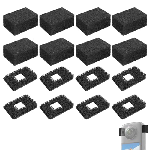 SUNMON Mic Wind Muff for Insta360 X4, Insta360 X3 Camera Accessories Microphone Pop Filter Soundproofing Noise Reduction, Enhancement of Sound Quality (8 PC) - size: 8Foam