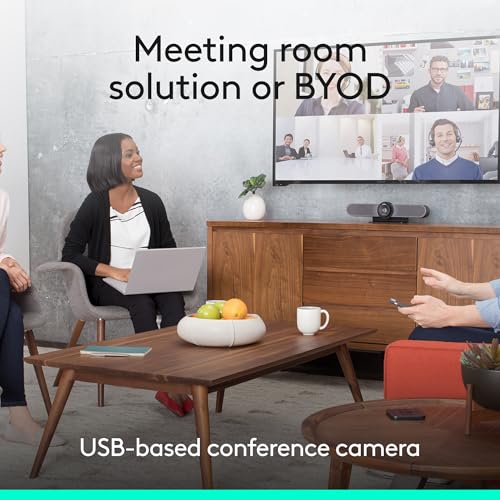 Logitech MeetUp Video Conferencing System, Ultra HD 4K/1080p/720p, 3 Microphones/Adjustable Speakers, Wide Field of View 120°, PC/Mac/Laptop/MacBook/Tablet - Black - style: MeetUp