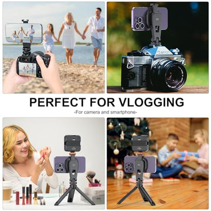 VRIG MG-03 Magnetic Phone Tripod Mount for iPhone and MagSafe Cases | 360° Rotation Cold Shoe, Camera Phone Mount Compatible with iPhone 17 16 15 14 13 12 Series, Phone Holder for Camera, Tripod - size: MG-03