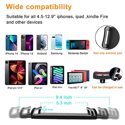 Tablet Stand Phone Holder for Bed,iPad Holder for Desk, Headboard,Bedside,Table, Compatible with iPhone iPad Kindle or Other 4.5-13" Screen Device