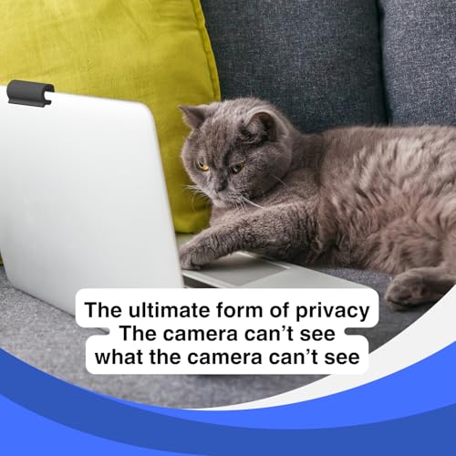 Webcam Cover Slide for Laptop & Tablet Camera Privacy, No Adhesive No Residue, Flexible Cover for MacBook, iPad, PC & More, 2 Sizes Included, 6 Pack, Made in USA
