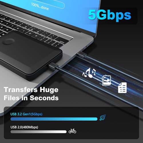 USB 3.0 Male to Male Cable 3Ft,USB to USB Cable with Gold-Plated Connector for Hard Drive Enclosures, DVD Player, Laptop Cooler (3Ft/1M) - size: 3 ft/1 m