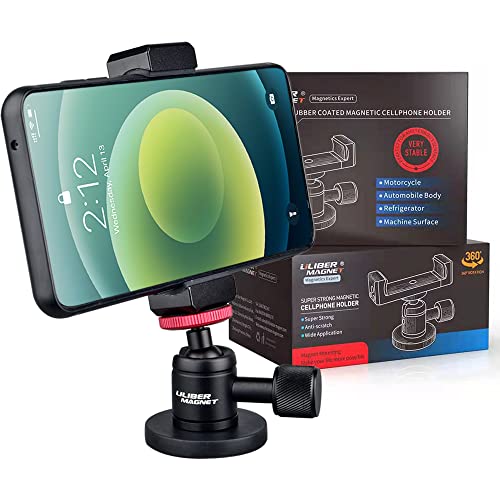 ULIBERMAGNET Magnetic Phone Mount Holder, 360° Rotate with Mini Ball Head Compatible with Smartphone for Cars,Jeep,Boats, Motorcycles - style: 1.69INCH Magnetic Phone Mounts