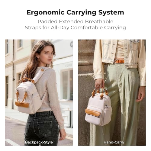K&F CONCEPT Camera Backpack, DSLR/SLR Small Camera Bag, Water-Resistant 2-in-1 Photography Backpack for Women Compatible with Canon/for Sony/for DJI/for Xtra Muse/for Polaroid/for Instax