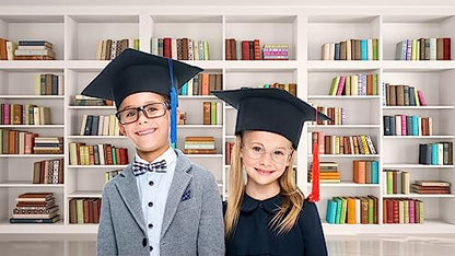 YYNXSY 10X10FT Office Bookshelf Backdrop for Video Conference with Window Background Screen for Children Photography Studio Holiday Party YY-1006 - size: 10X10FT