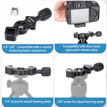 koolehaoda Aluminum Quick Release Plate & Clamp, Arca Swiss Standard | QR Plate Clamp for Tripod Ball Head Monopod L Bracket, Universal Fit, Lightweight Aluminum Alloy Camera Mount