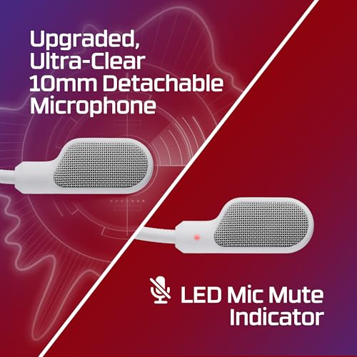 HyperX Cloud III – Wired Gaming Headset, PC, PS5, Xbox Series X|S, Angled 53mm Drivers, Memory Foam, Durable Frame, Ultra-Clear 10mm Mic, USB-C, USB-A, 3.5mm – White