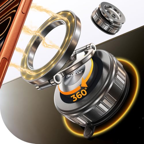 【Upgraded】for Magsafe Car Mount [119+LBS Suction & Metal] 360° Adjustable Magnetic Phone Holders for Your Car Cell Phone Vacuum Mount for Car Accessories for iPhone 17 16 Pro Max 15, Gifts Women Men - color: BLACK GREY - 6X STABLE, size: For 4-7 Inch
