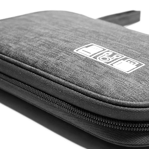 Yamrots Travel Cable Organizer, Electronic Organizer Travel Case, Portable Storage Bag for SD Card, Charger, Power Bank, Earphone (Grey)