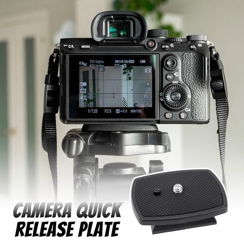 BlingKingdom Camera Quick Release Plate, 43 mm Tripod Quick Release Plate for Tripods and Cameras Tripod Mount